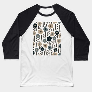 Simple Flowers Pattern Baseball T-Shirt